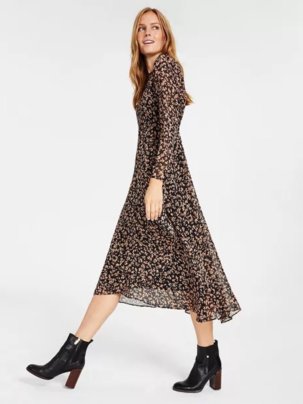 Tommy Hilfiger midi maxi 10 women
Crossover-Hem Midi Dress printed black beige - Picture 3 of 3